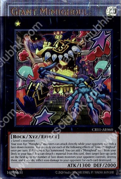 CR11-AE060 (UR)Giant Mimighoul(巨大寶箱食屍鬼)