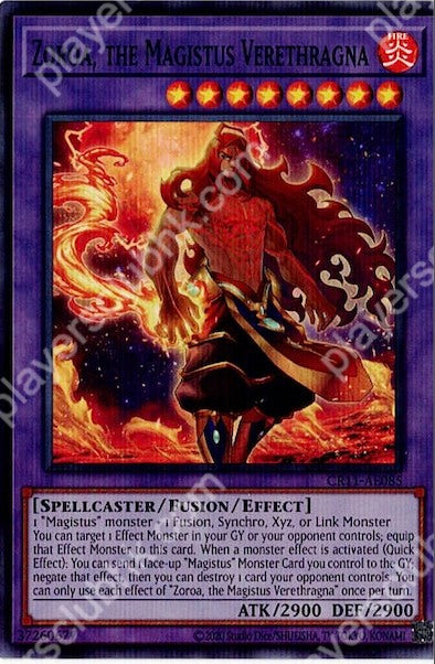 CR11-AE085 (SR)Zoroa, the Magistus Verethragna(龍王絕火 鎖羅亞)