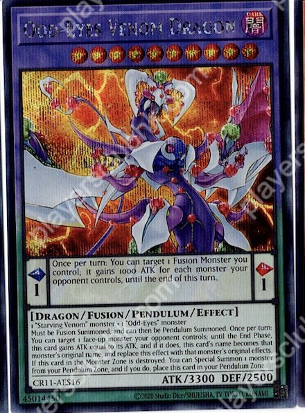 CR11-AES16 (SER)Odd-Eyes Venom Dragon(霸王紫龍 異色眼毒龍)