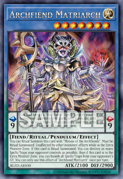 BLZD-AE030 (R)Archfiend Matriarch(死亡女皇惡魔)