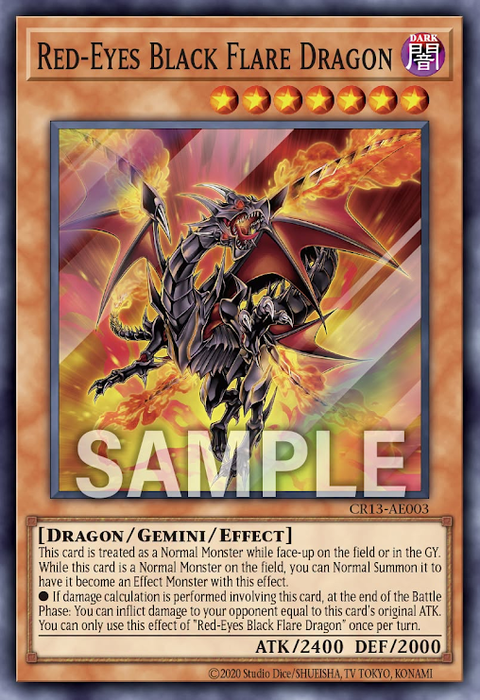 CR13-AE003 (SR)Red-Eyes Black Flare Dragon