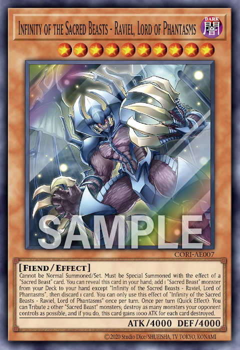 CORI-AE007 (SR)Infinity of the Sacred Beasts - Raviel, Lord of Phantasms
