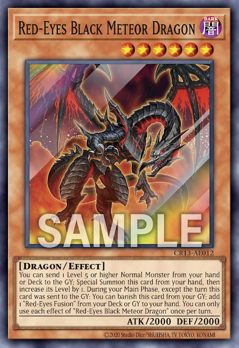 CR13-AE012 (SR)Red-Eyes Black Meteor Dragon