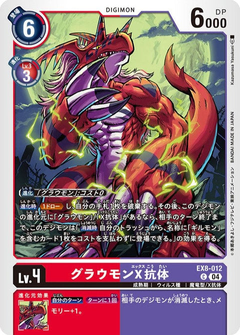 EX8-012 Growlmon (X Antibody) 古拉獸X抗體 (AD01)
