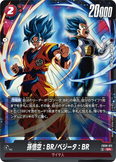 FB09-011
SR
孫悟空:BR/ベジータ:BR