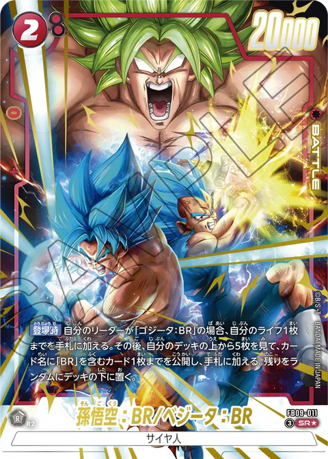 FB09-011
SR*
孫悟空:BR/ベジータ:BR