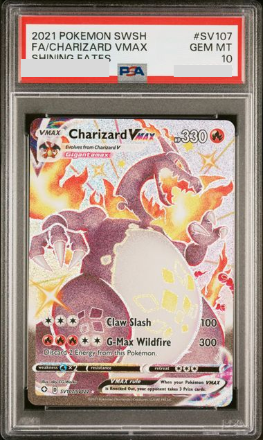 PSA10 2021 POKEMON SWORD & SHIELD SHINING FATES #SV107 FA/CHARIZARD VMAX SHINING FATES