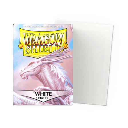 Dragon Shield 100 - Standard Deck Protector Sleeves - Matte White AT11005