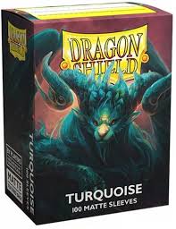 Dragon Shield 100 - Standard Deck Protector Sleeves - Matte Turquoise (Atebeck) AT-11055