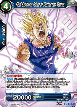 BT3-036 Final Explosion Prince of Destruction Vegeta – playersclubtcg