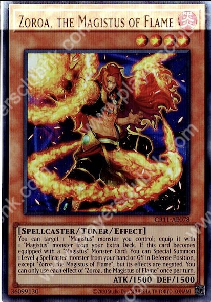 CR11-AE078 (UR) Zoroa, the Magistus of Flame(絕火的大賢者 鎖羅亞)