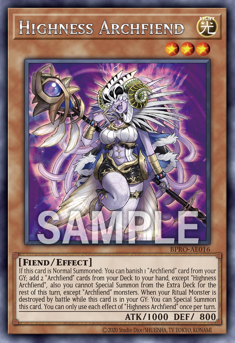 BPRO-AE016 (R)Highness Archfiend
