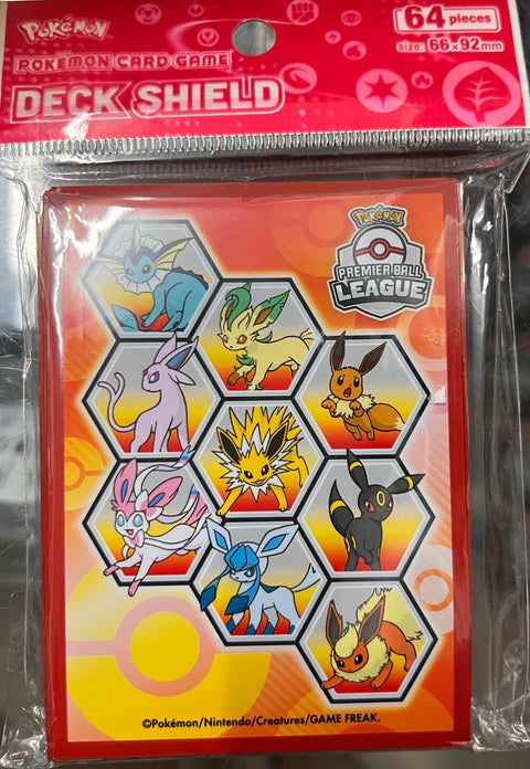 （全新）Pokémon 卡套： PREMIER BALL LEAGUE (伊貝）*64